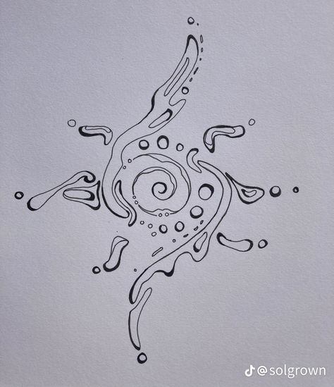 Spiral Tattoos, Tramp Stamp Tattoos, Sun Drawing, Cute Henna, Sharpie Tattoos, Muster Tattoos, Theme Tattoo, Sun Tattoo, Ink Illustration