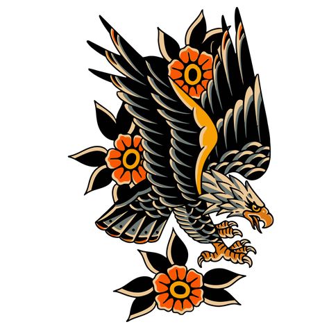 Old School Bird Tattoo Design, Traditional Tattoo Art Eagle, Wild Turkey Tattoo, Classic Eagle Tattoo, American Traditional Duck Tattoo, Lion American Traditional Tattoo, Bird Tattoo American Traditional, American Traditional Hawk Tattoo, Traditional Bald Eagle Tattoo