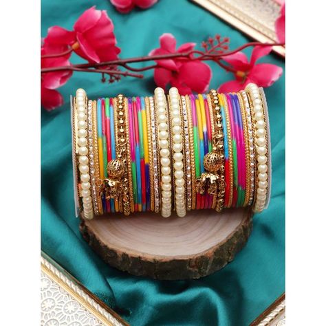 Multicolor Choodiyaan Bangles Set Multi Color Bangles, Fancy Bangles, Bangles And Bracelets, Metal Bangles, Colorful Bangles, Bridal Bangles, Bracelet Online, Handmade Jewelry Diy, Fine Jewels