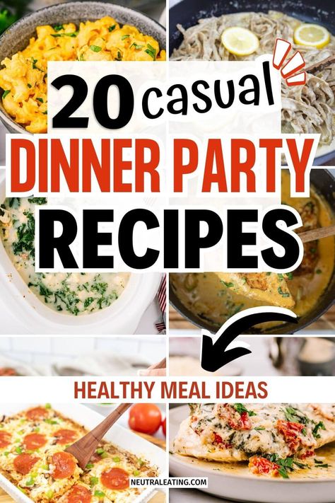 Looking for small holiday dinner party menu ideas? Check out these easy dinner party recipes that are gluten free and delicious! These dinner party menu ideas are so simple to make. Give one of these healthy meals a try for your next party! Healthy Dinner Party Recipes, Dinner Party Main Dish, Best Dinner Party Recipes, Summer Dinner Party Menu, Dinner Party Menu Ideas, Best Potluck Dishes, Dinner Party Mains, Party Menu Ideas, Easy Dinner Party Recipes