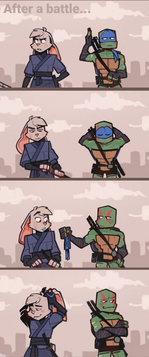 Leo X Usagi, Yuichi Usagi, Tmnt Usagi, Acts Of Service, Tmnt Characters, Tmnt Leo, Usagi Yojimbo, Tmnt Comics, Ninja Turtles Funny