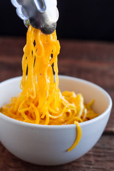 Butternut Squash Noodles, Citrus Salmon, Butternut Squash Noodle, Squash Noodles, Traditional Pasta, Vegetable Noodles, Pancake Recipes, Veggie Noodles, Spiralizer Recipes