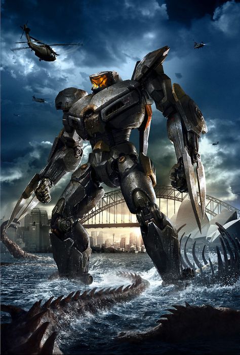 Pacific Rim Wallpaper, Pacific Rim Striker Eureka, Pacific Rim Movie, Dave Rapoza, Striker Eureka, Pacific Rim Jaeger, Giant Monsters, Pacific Rim, Giant Robots