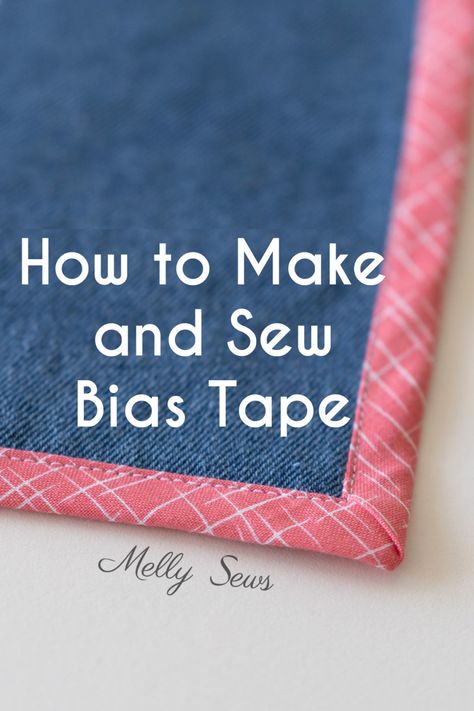 How to Make and Sew Bias Tape - Melly Sews Selfbinding Blanket, Quilt Board, Make Bias Tape, Sew Crafts, Melly Sews, Fat Quarter Projects, Tape Projects, Sewing Tricks, Sew Projects