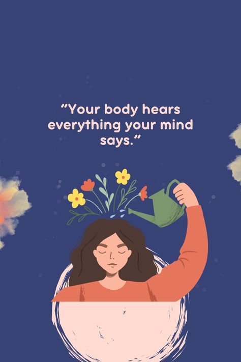 Speak gently to your body. It hears every thing your mind says. #healthymind #healthybody #wellness #bodymind Your Body Hears Everything Your Mind Says, Body Mind Soul, Intentional Life, High Vibrational, Vibrational Energy, Workout Memes, Mind Body Soul, Mental Clarity, Every Thing