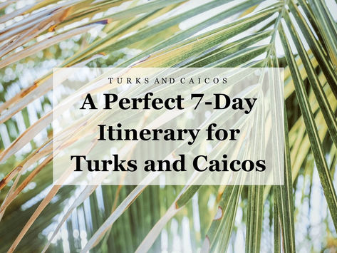 A Perfect 7-Day Itinerary for Turks and Caicos: Costs Included Turks And Caicos Itinerary, Turks And Caicos, Relaxation, Travel