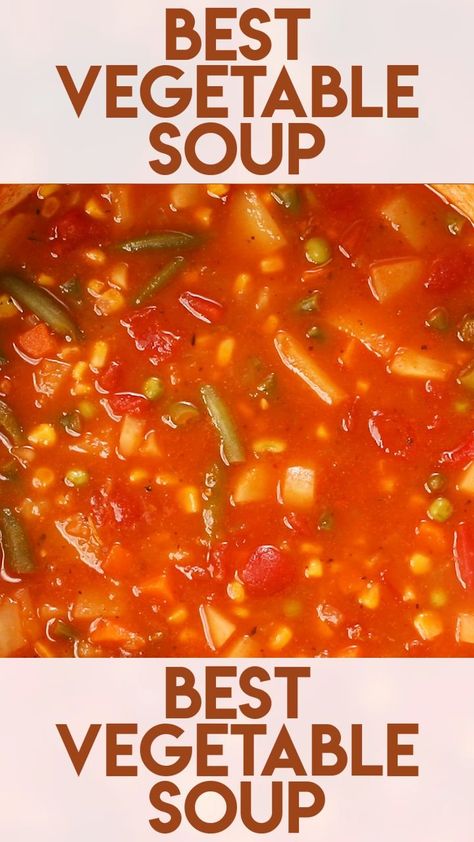 Best Vegetable Soup, Savory Soup Recipes, Easy Vegetable Soup, Vegetable Soup Recipe, Easy Vegetable, Crock Pot Recipes, Resep Diet, Vegetable Soup Recipes, Veggie Soup