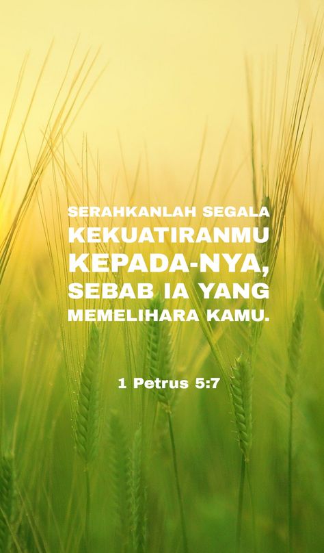 1 Petrus 5:7 (TB) Serahkanlah segala kekuatiranmu kepada-Nya, sebab Ia yang memelihara kamu. #ayat #alkitab #ayatalkitab #lettering #letteringart Wallpaper Wa, Bible Quotes Wallpaper, Bible Quotes Images, Ayat Alkitab, Bible Words, Inspirational Bible Verses, Verse Quotes, Bible Verses Quotes, Holy Bible