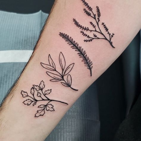 Parsley Tattoo, Wrist Tattoos, Lotus Flower Tattoo, Thyme, Tattoos And Piercings, Parsley, Rosemary, Flower Tattoo, Piercings