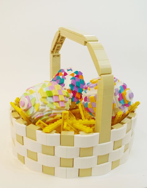 https://flic.kr/p/2iPJMTj | 2020 - lego easter basket | an old moc with new eggs, thanks to lego ":dots"  IMGP8947f Lego Easter Basket, Lego Easter Eggs, Lego Easter, Lego Sculptures, Lego Creative, Easter Basket, Easter Baskets, Easter Eggs, Lego