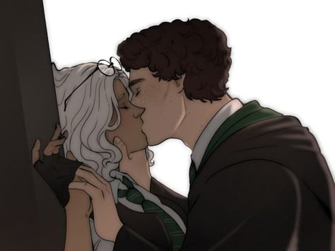 Sebastian Sallow X Mc, Hogwarts Legacy Fanart, Sebastian Swallow, Harry Potter Hogwarts Legacy, Hogwart Legacy, Ominis Gaunt, Sebastian Sallow, Kiss And Make Up, Welcome To Hogwarts