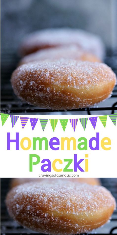 Donuts known as paczki cooling on a wire rack Strawberry Custard, Holiday Baking Recipes, Holiday Favorite Recipes, Scrumptious Desserts, Fat Tuesday, Family Favorite Meals, Pastry Recipes, Best Dessert Recipes, Sweet Breakfast