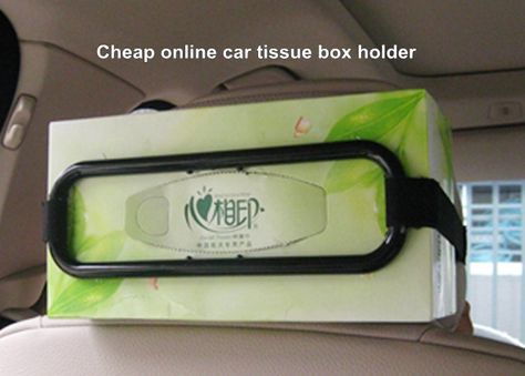 DIY car tissue box holder – No Excuses! Tissue Box Holder For Car, Car Kleenex Holder Diy, Hanging Tissue Box Holder Diy, Car Tissue Holder Diy, Ice Cream Container, Wipes Holder, Car Tissue Holder, Ice Cream Containers, Kleenex Box