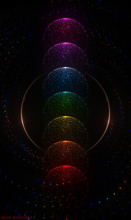 Chakra Aesthetic Wallpaper, Black Light Aesthetic, Aesthetic Colorful Wallpaper, Chakras Aesthetic, Gif Wallpaper Aesthetic, Cool Wallpapers Gif, Background Design Ideas, Beautiful Background Designs, Gif Wallpapers