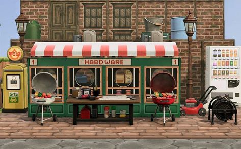 Acnh Shopping District, Acnh Shopping District Ideas, Ac Pattern, Standee Design, Shopping District, Animal Crossing 3ds, Island Theme, Animal Crossing Villagers, Acnh Inspo