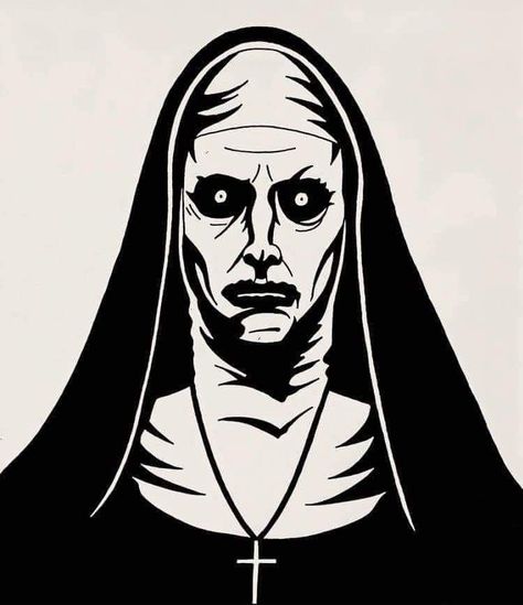 The Crow Silhouette, Horror Silhouette, Trippy Tattoo Ideas, Drawing Horror, Trippy Tattoo, Horror Movie Tattoos, Scary Drawings, Horror Drawing, The Nun