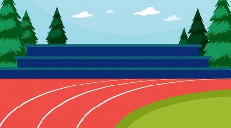 Running Track Illustration, Track And Field Sports, Sports Drawings, Road Markings, Sports Medals, Illustration Story, Ride Bicycle, Running Track, City Road