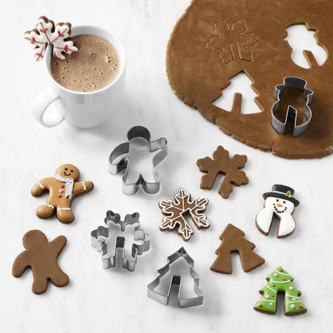 Christmas Bakeware & Christmas Cake Pans | Williams Sonoma Mug Topper Cookies, Mug Toppers, Mug Topper, Cookie In A Mug, Baking Treats, Mug Of Coffee, Snowflake Cookies, Holiday Snowflakes, Cheese Tasting