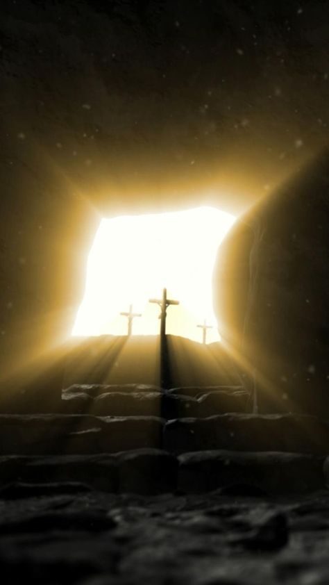 Pin em Dios Jesus Risen Video, Jesus Christ Video, Jesus Risen, Jesus Gif, Christian Background Images, Jesus Has Risen, Jesus Tomb, Jesus Background, Jesus Videos