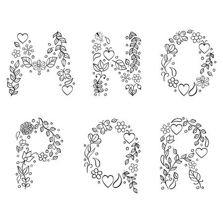 Embroidery Letters With Flowers, Flower Letters Embroidery, Embroidery White On White, Floral Monogram Letter Embroidery, Flower Letters Drawing, Letter Embroidery Patterns Alphabet, Hand Embroidery Letters Alphabet, How To Hand Embroidery Letters, Alphabet Embroidery Patterns Letters