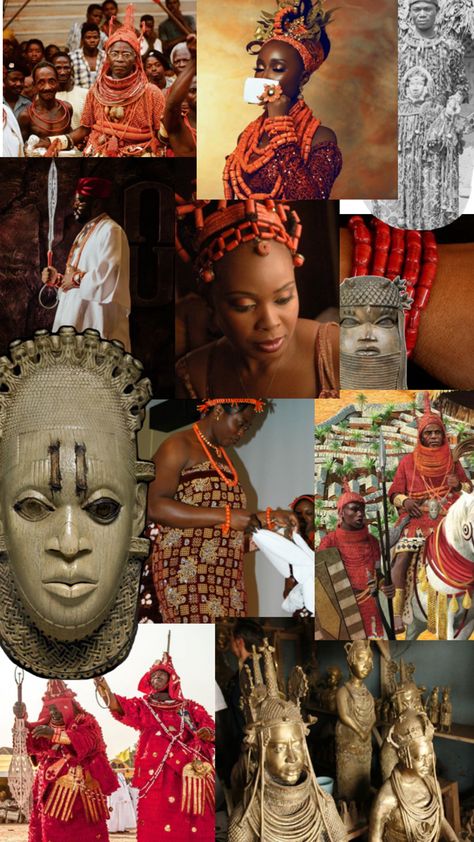 #nigeria #Edo #EdoTribe #Red Nigerian Culture, African Traditions, Afro Punk, African Culture, Ivory Coast, Sierra Leone, Ghana, Art Projects, Color Palette