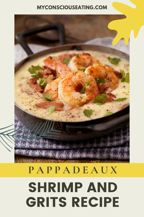 Pappadeaux Shrimp and Grits recipe Shrimp And Grits Copycat Recipe, Pappadeaux Shrimp And Grits Recipe, Grits Recipes, Pappadeaux Seafood, Quick Grits, Shrimp N Grits Recipe, Cajun Sauce, Creamy Grits, Cheesy Grits