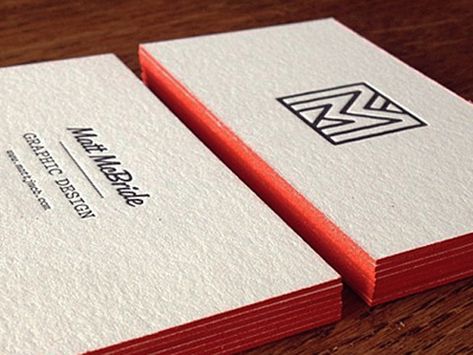 Matt McBride Business Cards | Business Cards | The Design Inspiration Creative Name Card, Letterpress Design, Beautiful Business Card, Graphic Design Business Card, Name Card Design, Business Card Inspiration, Cards Business, Portfolio Inspiration, Name Card