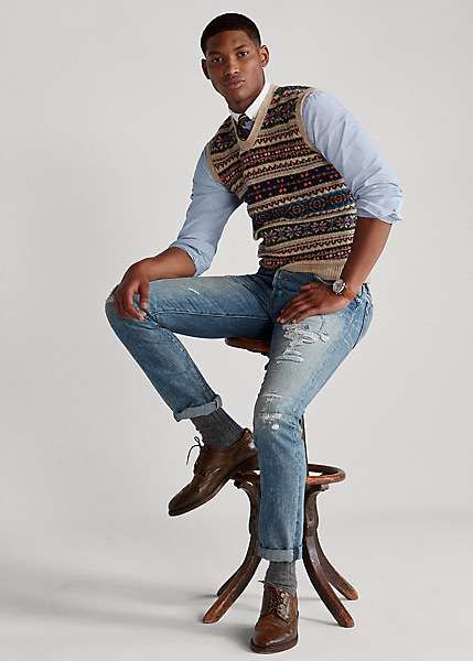 Sweater Vest Outfit Mens, Vest Outfits Men, Sweater Outfits Men, Sweater Vest Outfit, Style Girlfriend, Rugby Fashion, Jeans Street Style, Vest Outfit, Casual Cap