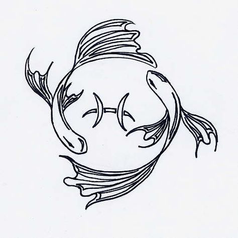 Fish Zodiac Sign, Pisces Fish Tattoos, Zodia Pești, Pisces Constellation Tattoo, Pisces Tattoo Designs, Alfabet Font, Pisces Fish, Kunst Tattoos, Circle Tattoos