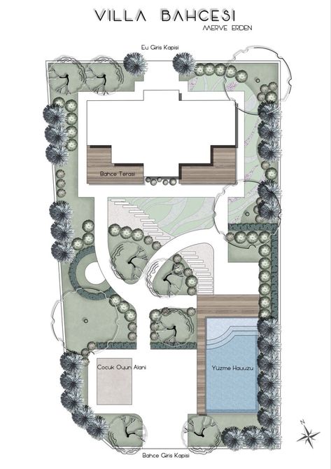 Landscape Design * #landscape design #landscape design drawings #landscape design plans #landscape design front of house #landscape design ideas Villa Garden Design Landscaping Plan, Villa Landscape Design Plan Layout, Site Plan Design, Interior Design Sketchbook, Villa Garden, Bungalow Exterior, Conceptual Architecture, Villa Plan, Garden Design Plans