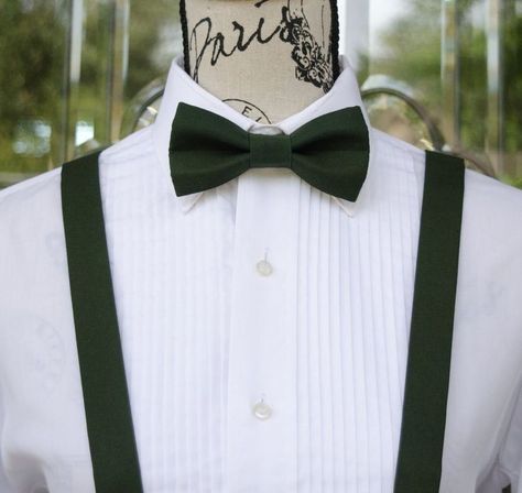 Green Suspenders Wedding, Baby Family Photos, Green Suspenders, Groomsmen Suspenders, Forest Theme Wedding, Suspenders Wedding, Groomsmen Bowtie, Green Bow Tie, Suspender Clips