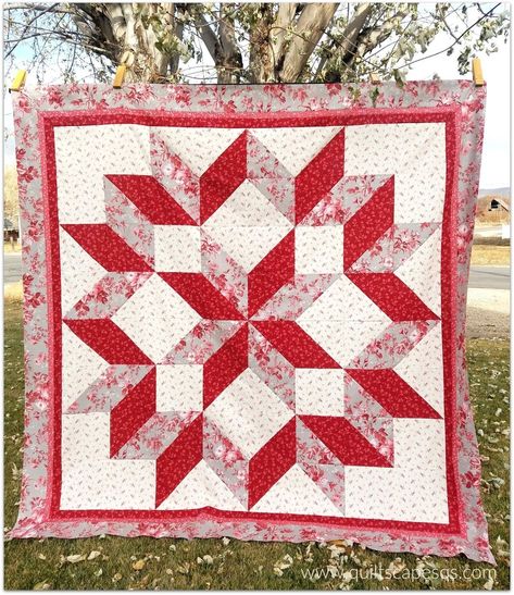 Carpenter Star Quilt, Sewing With Nancy, Star Quilt Pattern, Nancy Zieman, Red And White Quilts, Mystery Quilt, Quilt Border, Half Square Triangle, Star Quilt Blocks