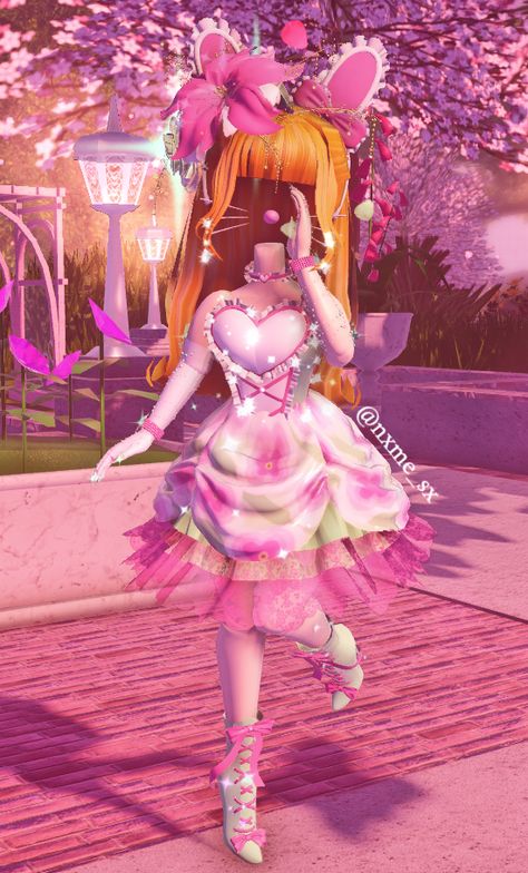 Wearing: Darling Valentina Bodice, Whimsy Witch Skirt, Whimsy Witch Shoes, Goddes Of Triumph Gloves, Sweet Bunny Ears. Pageant Diamond Earrings, Goddes Of Trimph Fascinator, Cute Animal Nose, Ghost Head, Kitty Candy Bag 2022. Pattern: @shinedarkgamer1. Free to use without credits! But i would appreciate the credits. ( IN GAME ) !! DON'T REUPLOAD W/O CREDITS !! Sweet Like Candy Royale High, Witch Skirt, Whimsy Witch, Rh Combos, Rh Hacks, Animal Noses, Witch Shoes, Sweet Like Candy, Royal Clothing