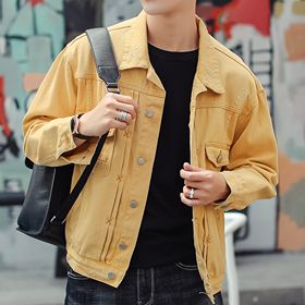 Yellow Jacket Outfit Men, Yellow Denim Jacket Outfit, Denim Jacket Outfit Summer, Yellow Jacket Outfit, Oversized Denim Jacket Outfit, Yellow Denim Jacket, Alex Warren, Mustard Jacket, Cosmic Boy