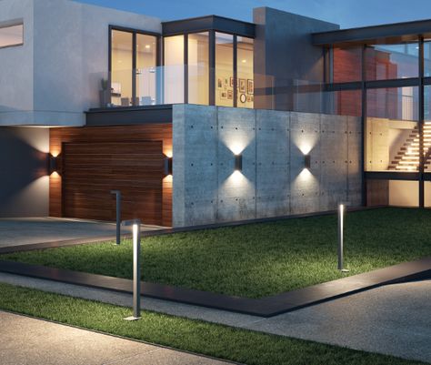 Modern Exteriors, Outdoor Path, Outdoor Landscape Lighting, Modern Outdoor Lighting, Crystal River, Pathway Lighting, Bollard Lighting, Path Lights, Tech Lighting