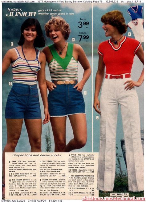 1977 Montgomery Ward Spring Summer Catalog, Page 79 - Christmas Catalogs & Holiday Wishbooks Clothing Ads, Vintage Catalog, Fashion Hippie, 70s Nostalgia, 1970s Hippie, 70s Clothing, 70 Fashion, 60s 70s Fashion, Groovy 70s