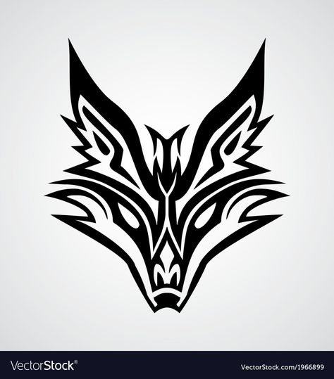 Fox Face Tattoo, Fox Face, Face Tattoo, Tattoo Images, Vector Images, Fox, For Free, White, Black