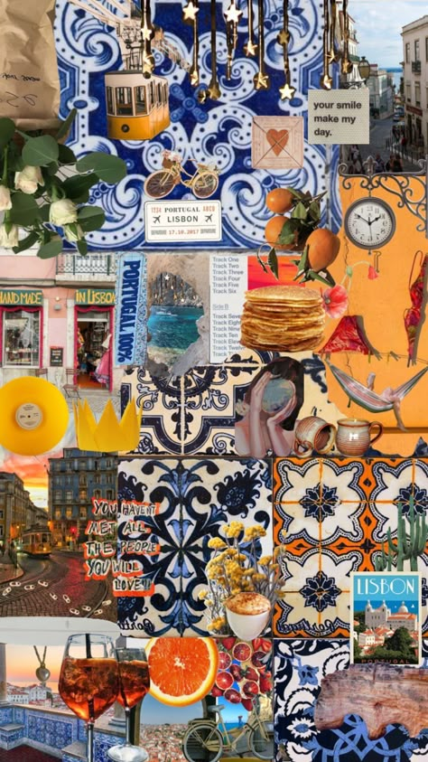 Funky Wallpaper, Travel Collage, Portugal Lisbon, Portuguese Culture, Travel Album, Break The Rules, Sintra Portugal, Portugal Travel, Lisbon Portugal