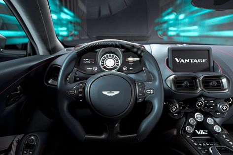 Driver Area Photo Aston Martin Interior, V12 Vantage, Aston Martin V12 Vantage, New Aston Martin, Aston Martin V12, Aston Martin Vantage, Sweet Cars, Limited Slip Differential, Car Images