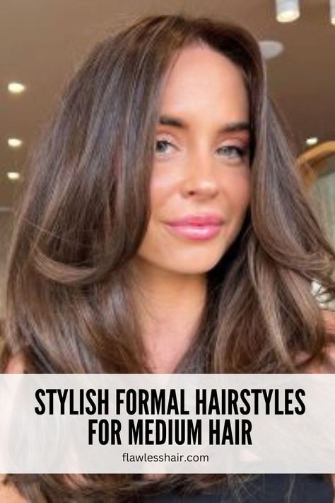 Bouncy Blowout Formal Blowout, Blowout Hair Medium Length, Blowout Medium Length Hair, Blowout Hair Medium, Formal Hairstyles For Medium Hair, Bouncy Blowout, Hairstyles For Medium Hair, Blowout Hair, Glam Look