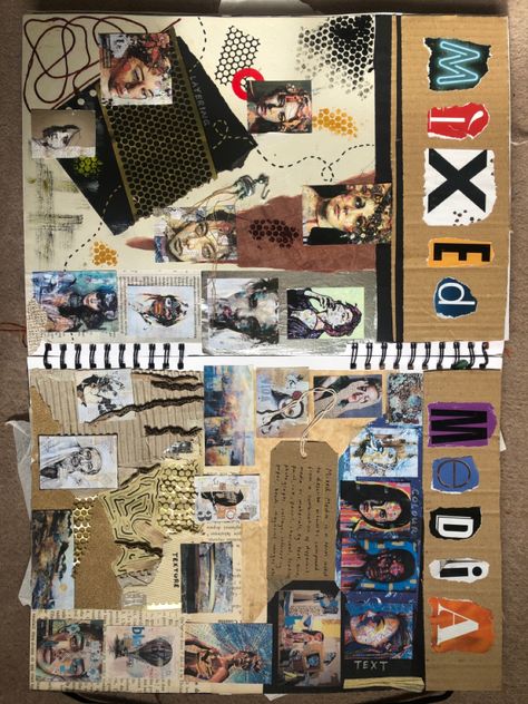 A Level Graphic Design Sketchbook, Gcse Art Titles, Grade 9 Art Gcse Sketchbook, Art Page Ideas, Textile Sketchbook, Gcse Sketchbook, Aesthetic Sketchbook, Art Layout, Richard Hamilton