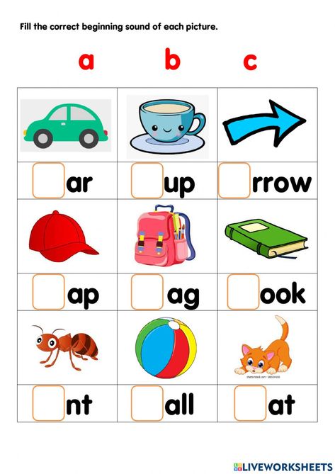 Worksheet Phonics For Preschool, English Lesson For Kindergarten, Letter A B C Worksheet, Kg Sheets, Kg English Worksheets For Kids, Kg3 English Worksheets, Worksheet For Letter A, Worksheets For Alphabets, A Letter Worksheets For Kids