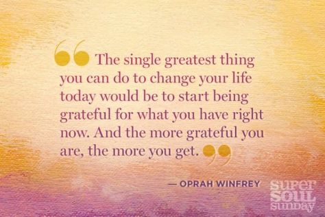 Oprah Winfrey quote | Grateful | Super Soul Sunday Missing You Quotes Friendship, Super Soul Sunday Quotes, Oprah Quotes, Oprah Winfrey Quotes, Island Quotes, Meditation Quotes Mindfulness, Singing Quotes, Soul Sunday, Super Soul Sunday