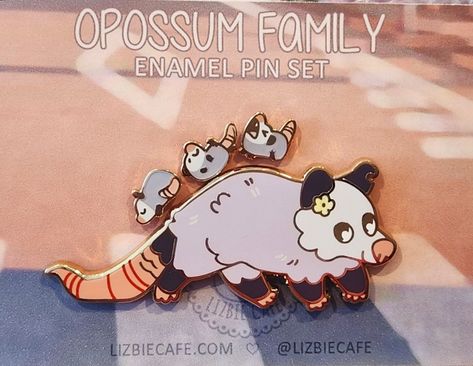 Pin ➛ Momma opossom: 2.5" wide ➛ Opossum babies: .3-.5"➛ Gold Plated➛ Screen printing➛ Two backings➛ Logo backstamp ➛ Colors may vary between your monitor's colors and the physical product   Please note: Momma seconds listing is just the single 2... Logo Maker Free, Awesome Possum, Enamel Pin Collection, Design Maker, Pretty Pins, Fox Art, Birthday Wishlist, Cute Pins, Branding Design Logo