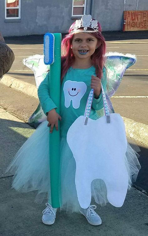 Toothfairy Dentist Costume, Tooth Fairy Costume Diy, Dentist Costume, Tooth Fairy Halloween, Tooth Fairy Costume, Tooth Fairy Costumes, Dentist Halloween, Healthy Hygiene, Pun Costumes