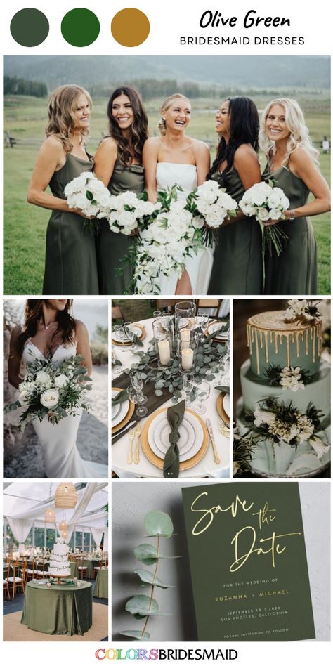 Oliver Green Bridesmaid Dresses, Deep Olive Green Wedding Theme, Olive Green And Silver Wedding, Olive And Mustard Wedding, Olive Green Wedding Theme Color Schemes Bridesmaid Dresses, Olive Green And Sunflower Wedding, Olive Green And Taupe Wedding, Olive Green Tuxedo Wedding, Olive Green Wedding Palette