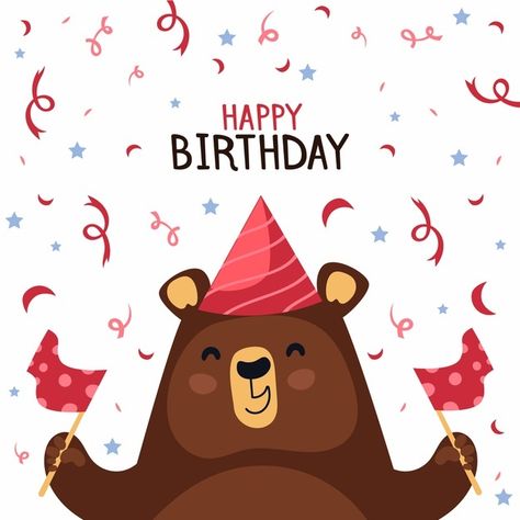 Happy Birthday Teddy Bear, Cat Happy Birthday, Birthday Best Wishes, Happy Birthday Best Wishes, Happy Birthday Bear, Happy Birthday Illustration, Happy Bear, Background Birthday, Birthday Posters