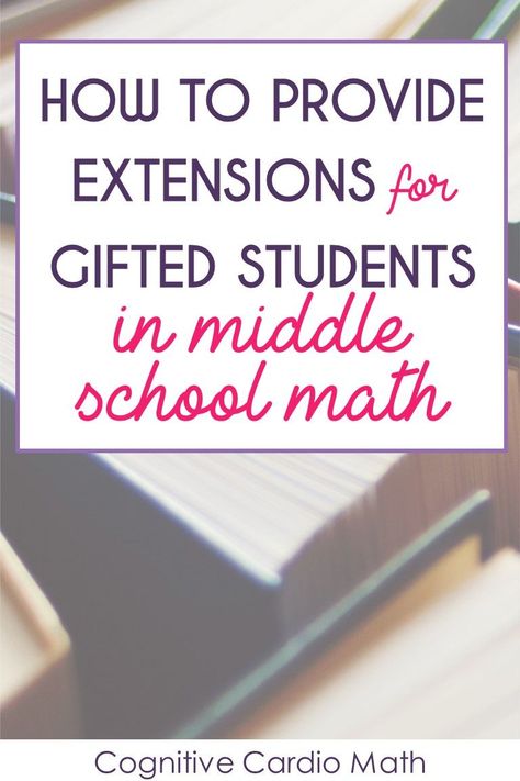 What do extensions for gifted students in middle school math look like in your school and in your classes? Do you have a gifted specialist that helps out with extensions; or is it up to you to provide extensions for your gifted students? Let's discuss! Finding Factors, Student Teaching Gifts, Math Sites, Gifted Students, Maths Activities Middle School, Math Enrichment, Middle School Math Teacher, Middle School Activities, Math Centers Middle School