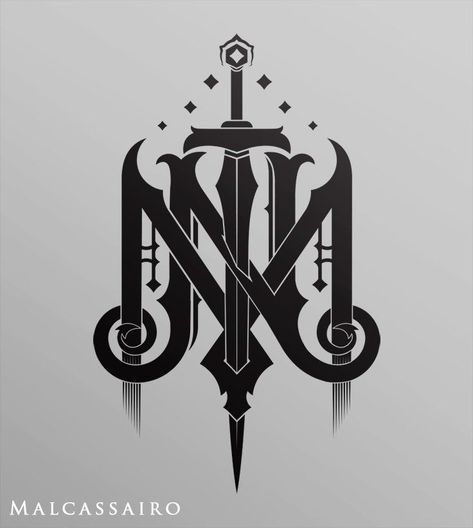 The Mighty Nein, Fantasy Logo, Vintage Logos, Mighty Nein, Creative Logo Design, Critical Role Fan Art, Grafic Design, Catholic Art, Minimalist Logo Design