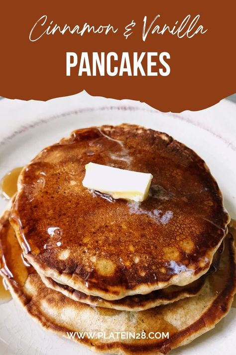 🥞 Craving some amazing and fluffy pancakes? Jazz up the table with these delicious and easy Cinnamon Pancakes with Vanilla! Our Cinnamon Pancakes are way better than a boxed mix and make a great treat for breakfast, lunch OR dinner!